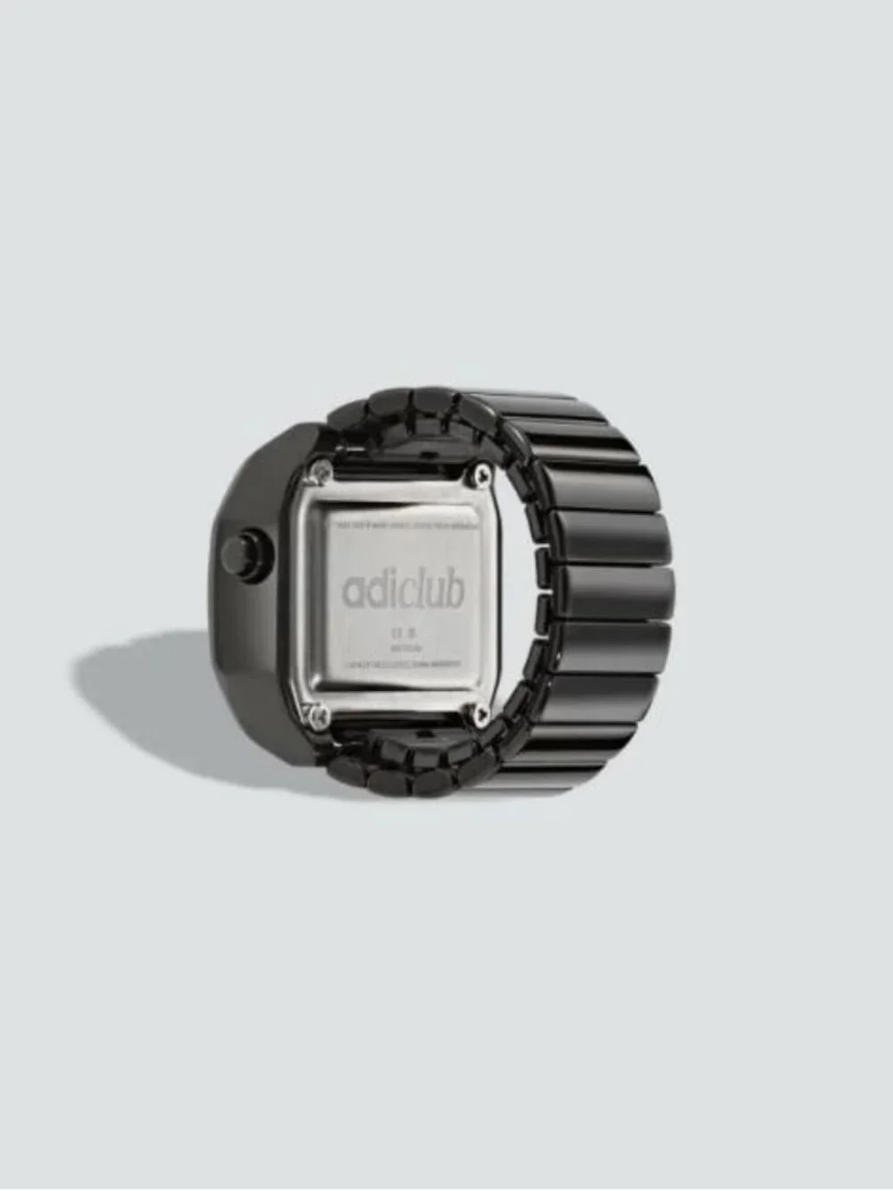 Black Adidas Originals digital two ring watch for finger